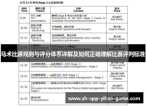 马术比赛规则与评分体系详解及如何正确理解比赛评判标准